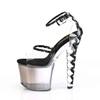 Pleaser - LOVESICK712T Sandale à bride à la cheville, Pole dance chaussures - Chaussures de pole dance - Transparent/Noir Product image